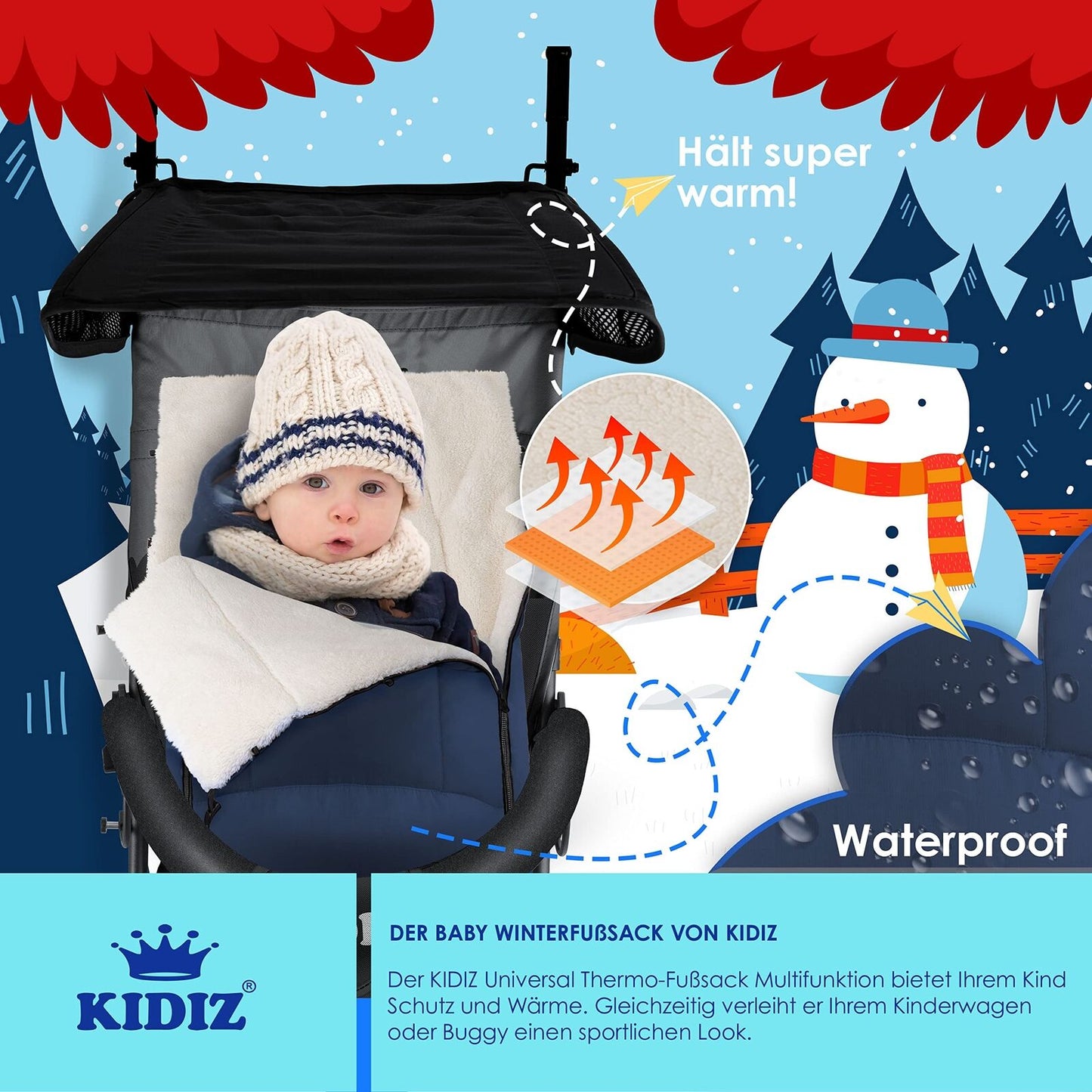 Babyfußsack Baby Winterfußsack Kinderwagenfußsack Kinderfußsack Fußsack