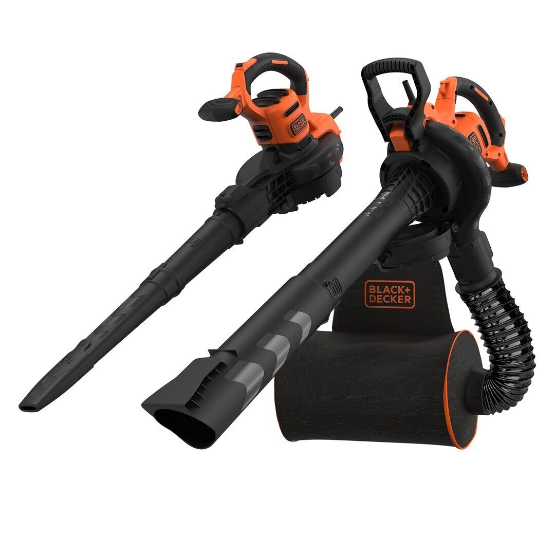 BLACK+DECKER BEBLV300-QS 3000W 3-in-1 Elektro-Laubsauger - Schwarz/Orange